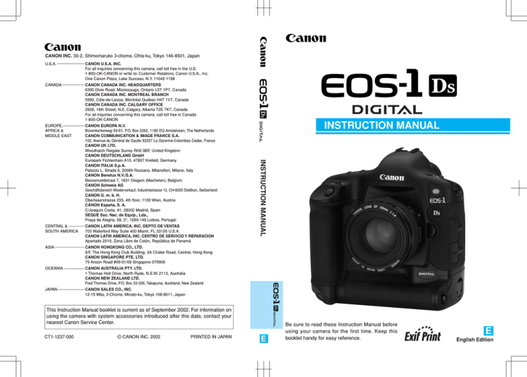 Canon ECT1-1237-000, 8068A008 User manual Canon ECT1-1237-000, 8068A008 User manual