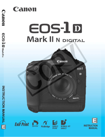 Canon EOS 1D Mark II N, EOS-1D Mark II N, EOS-1D Instruction manual Canon EOS 1D Mark II N, EOS-1D Mark II N, EOS-1D Instruction manual