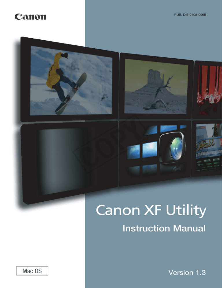 Canon C500 Instruction manual Canon C500 Instruction manual