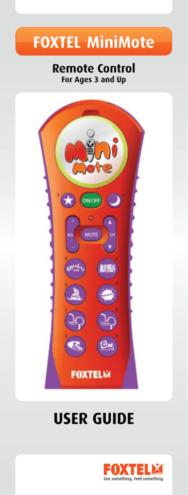 Canon Foxtel MiniMote User manual Canon Foxtel MiniMote User manual