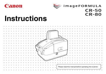 Canon CR-50 Instruction manual Canon CR-50 Instruction manual