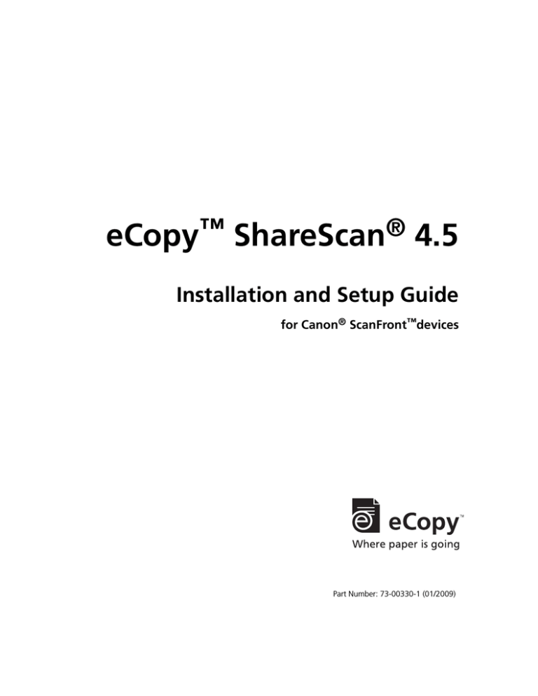 Canon imageformula scanfront 220e, 220E Owner's manual Canon imageformula scanfront 220e, 220E Owner's manual