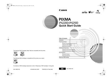 Canon PIXMA iP6210D Quick Start Guide | Manualzz Canon PIXMA iP6210D Quick Start Guide | Manualzz