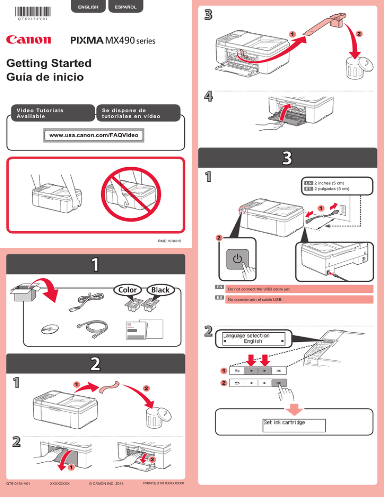 Canon PIXMA MX492 Quick start guide Canon PIXMA MX492 Quick start guide