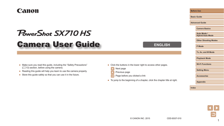 Canon Power Shot SX710 HS, PowerShot SX710 HS, SX710 User manual Canon Power Shot SX710 HS, PowerShot SX710 HS, SX710 User manual