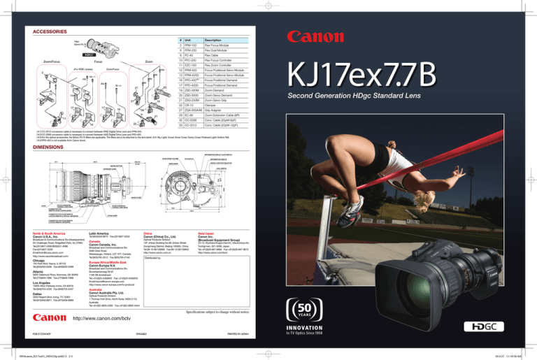 Canon KJ17EX7.7B User's manual Canon KJ17EX7.7B User's manual