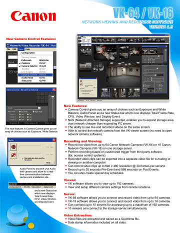 Canon VK-16 v2.0, VK-64 v2.0 Owner's manual Canon VK-16 v2.0, VK-64 v2.0 Owner's manual