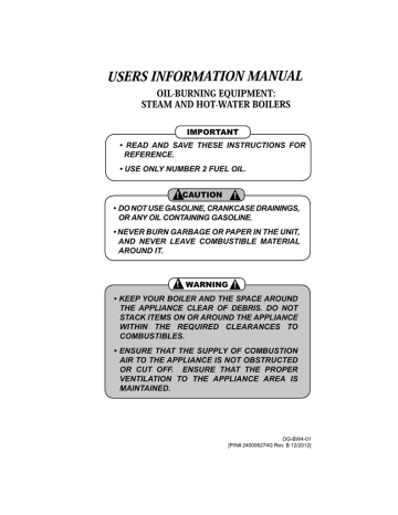 Carrier BW4, BW5 Owner's manual Carrier BW4, BW5 Owner's manual