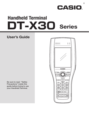 Casio DT-x30 User's manual Casio DT-x30 User's manual