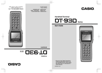 Casio DT-930 User's manual Casio DT-930 User's manual