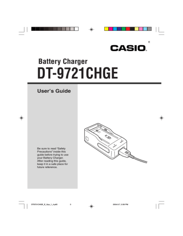 Casio DT-9721CHGE User's manual Casio DT-9721CHGE User's manual