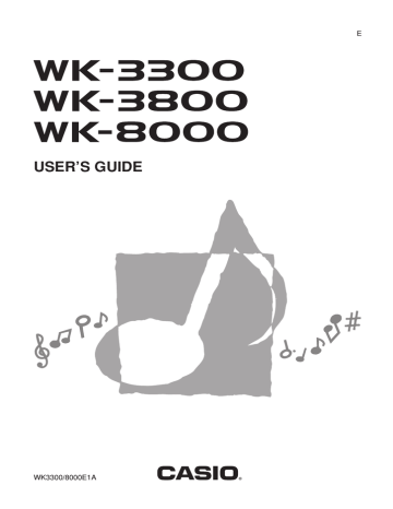 Casio WK-3300 User's Guide | Manualzz