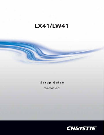 Christie Digital Systems LX41, LW41, Projector LW41 User manual Christie Digital Systems LX41, LW41, Projector LW41 User manual