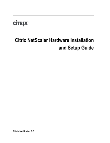 Citrix Systems Server 9.3 Setup guide | Manualzz Citrix Systems Server 9.3 Setup guide | Manualzz