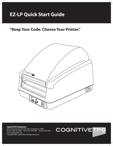 Cognitive Solutions Printer EZ-LP Quick Start Guide | Manualzz