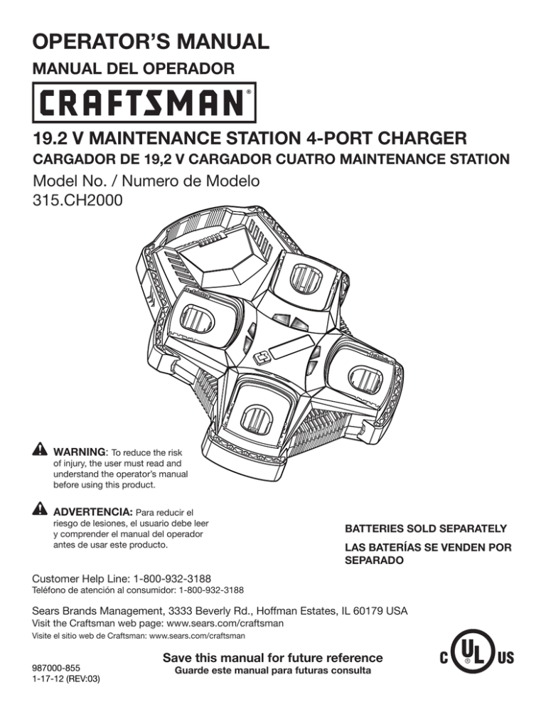Craftsman 17311, C3 Owner's manual Craftsman 17311, C3 Owner's manual