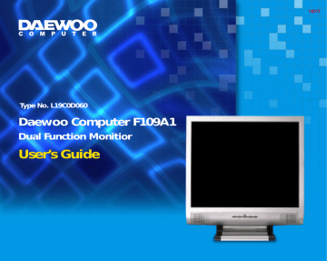 Daewoo Electronics F109A1 User's Guide | Manualzz