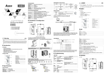 Delta Electronics DVPPF01-S User's Manual | Manualzz