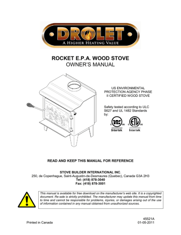 Drolet 45521A Owner's Manual | Manualzz