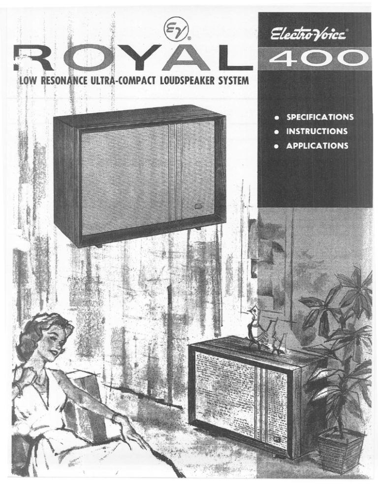 Electro-Voice Royal 400 User manual Electro-Voice Royal 400 User manual