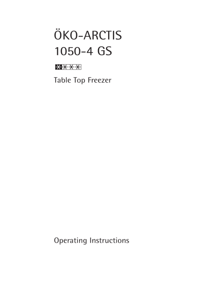 Electrolux 1050-4 GS User's manual Electrolux 1050-4 GS User's manual