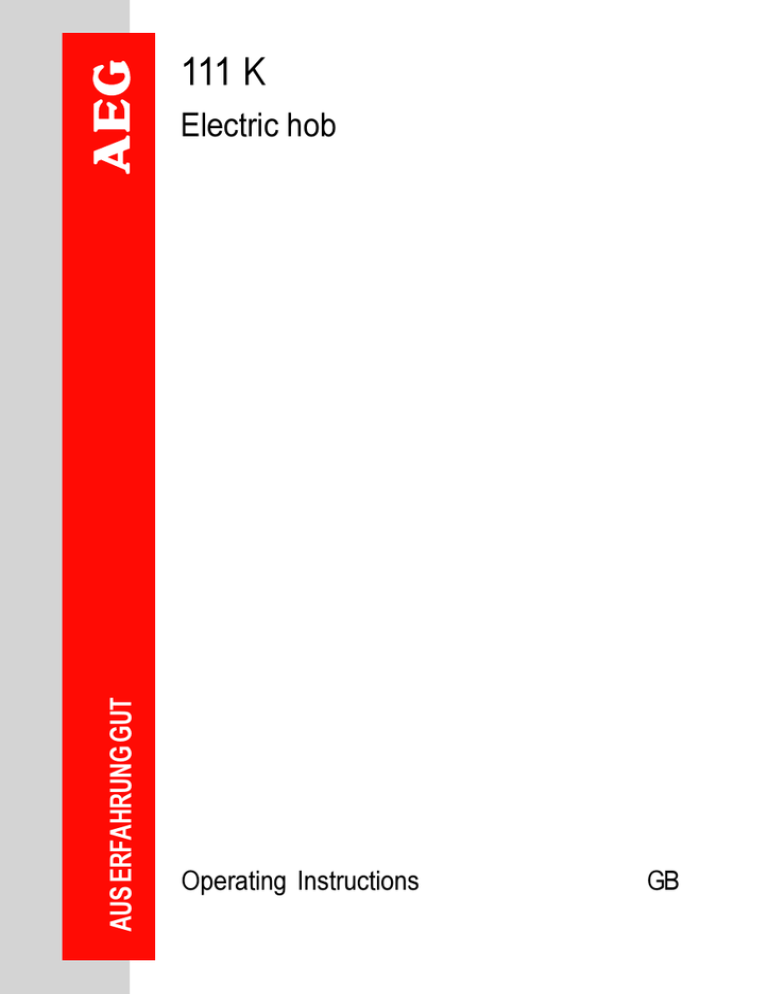 Electrolux 111 K User's manual Electrolux 111 K User's manual