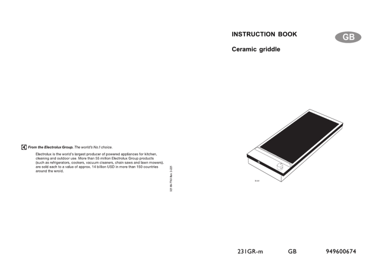 Electrolux 231GR-M User's manual Electrolux 231GR-M User's manual