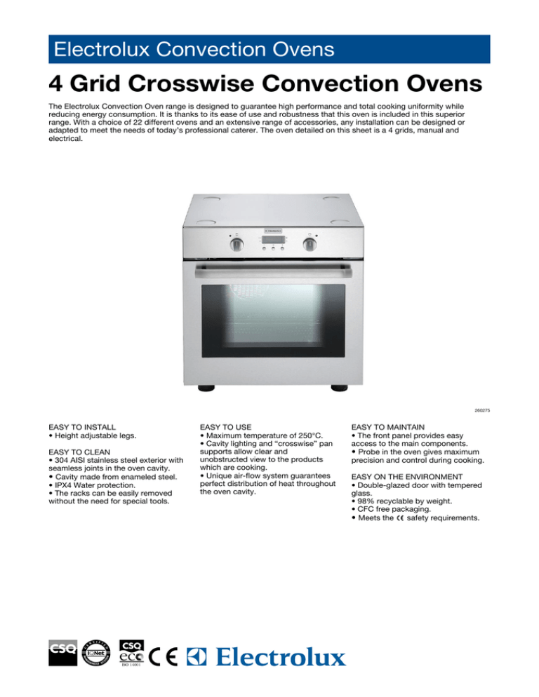 Electrolux 260275 User manual Electrolux 260275 User manual