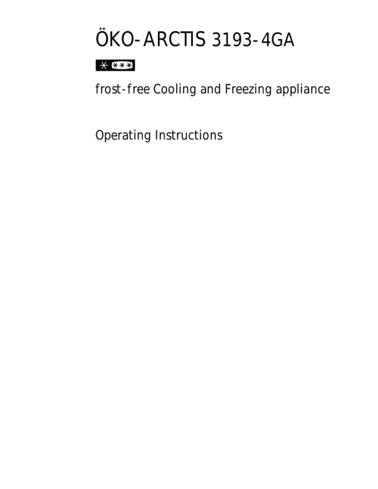 Electrolux 3193-4GA User manual Electrolux 3193-4GA User manual
