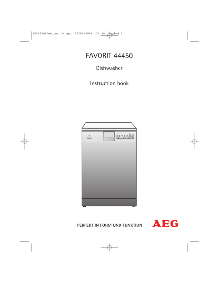 Electrolux 44450 User's manual Electrolux 44450 User's manual