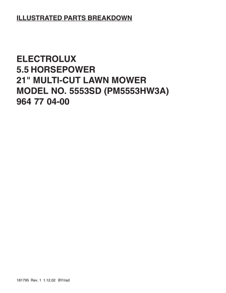 Electrolux 5553SD (PM5553HW3A) User manual Electrolux 5553SD (PM5553HW3A) User manual