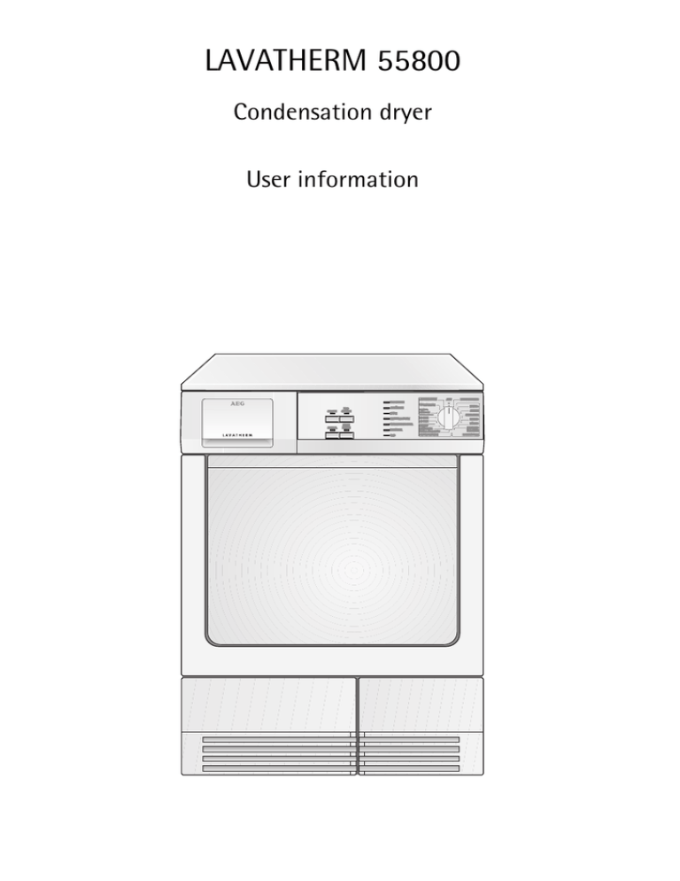 Electrolux 55800 User's manual Electrolux 55800 User's manual