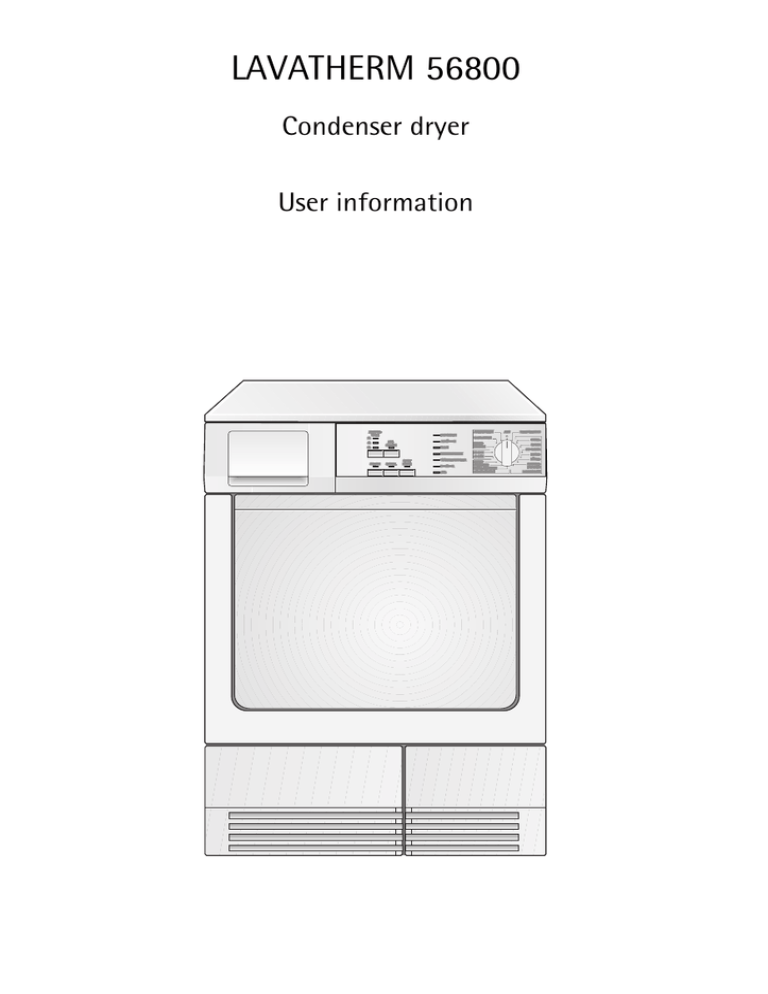 Electrolux 56800 User manual Electrolux 56800 User manual