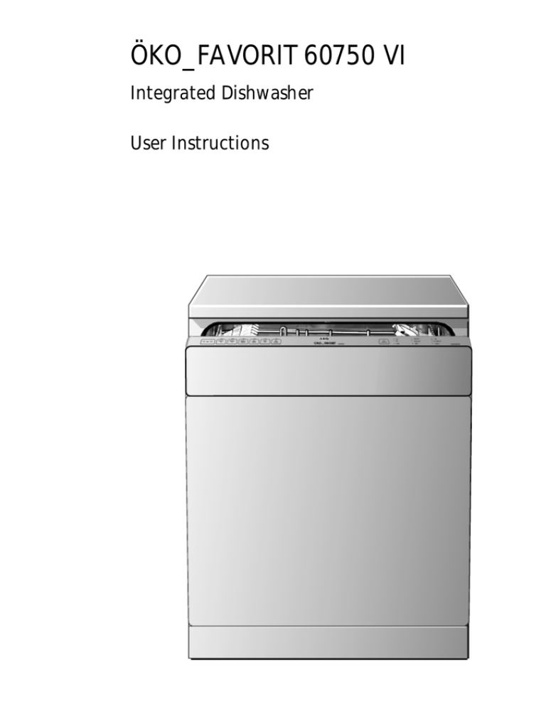Electrolux 60750 VI User manual Electrolux 60750 VI User manual
