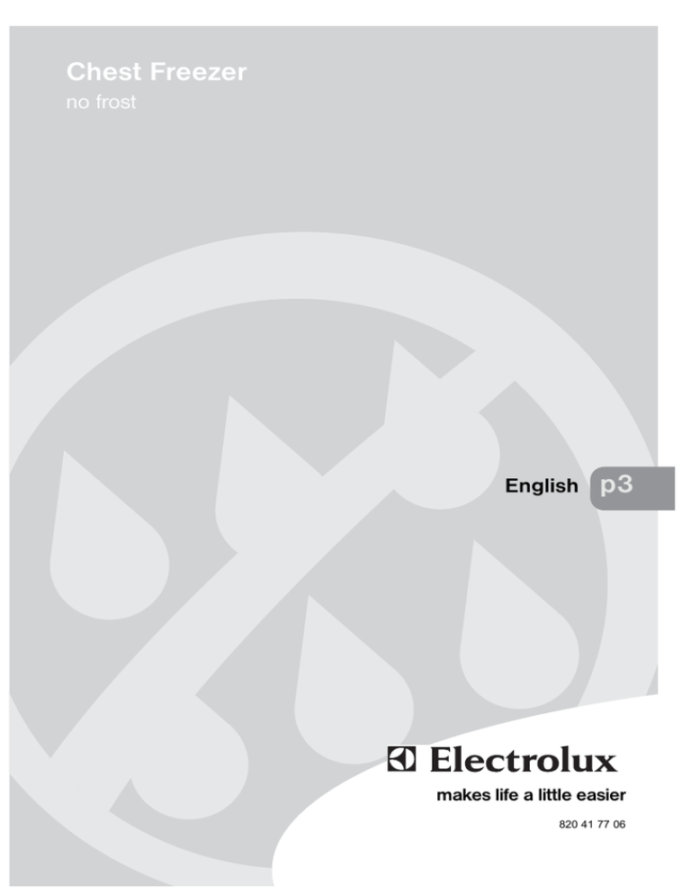 Electrolux 820 41 77 06 User's manual Electrolux 820 41 77 06 User's manual