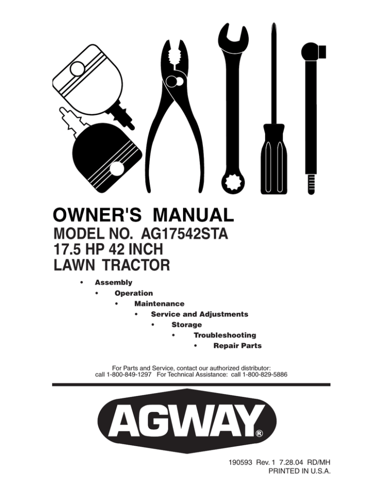 Electrolux AG17542STA User manual Electrolux AG17542STA User manual