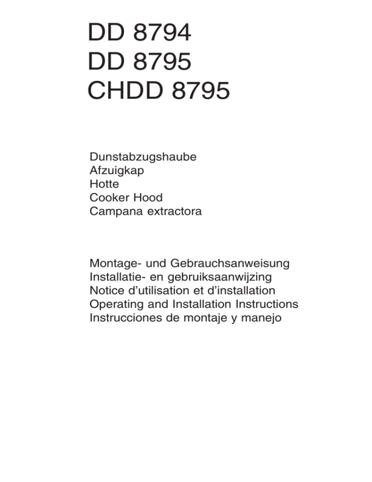 Electrolux CHDD 8795 User's manual Electrolux CHDD 8795 User's manual