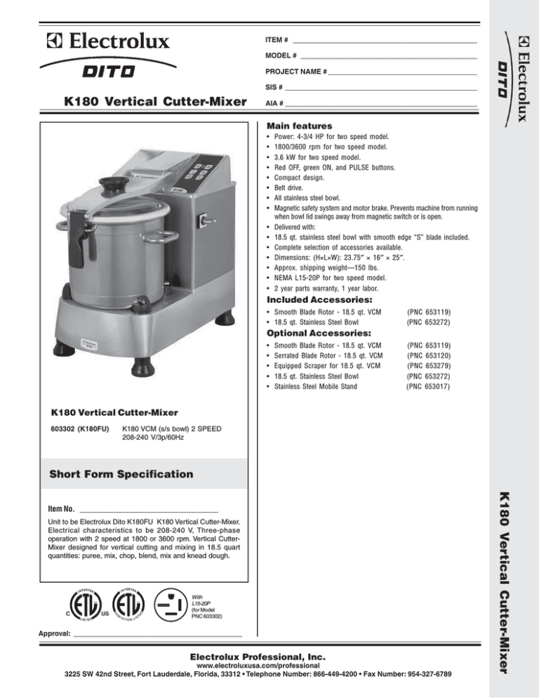 Electrolux K180FU, Dito 603302 User manual Electrolux K180FU, Dito 603302 User manual