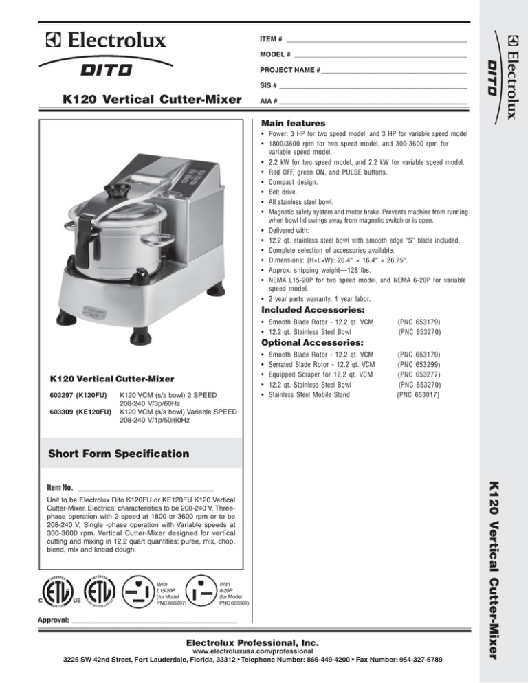 Electrolux Dito 603309, KE120FU, K120FU User manual Electrolux Dito 603309, KE120FU, K120FU User manual