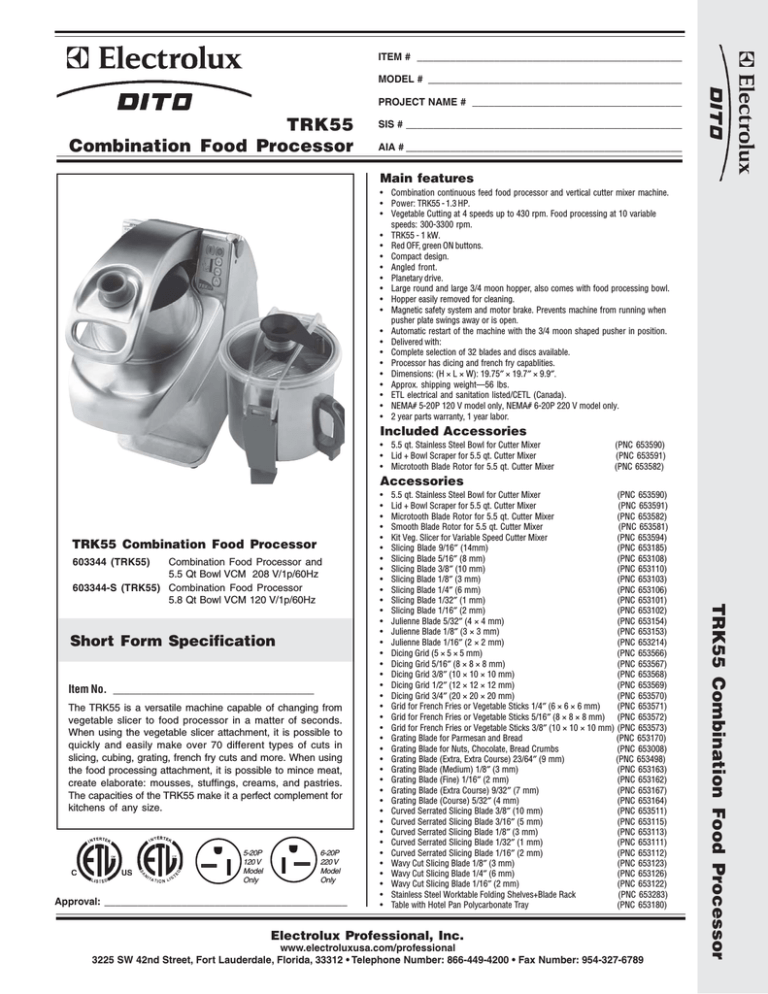 Electrolux TRK55, Dito 603344-S User manual Electrolux TRK55, Dito 603344-S User manual