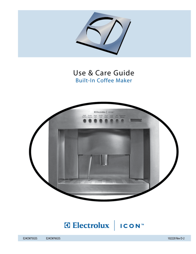 Electrolux E24CM75GSS User manual Electrolux E24CM75GSS User manual