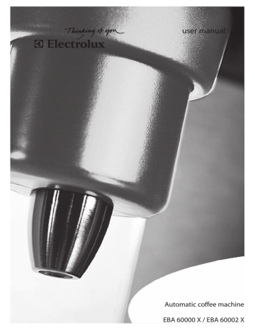 Electrolux EBA 60002X User's manual Electrolux EBA 60002X User's manual