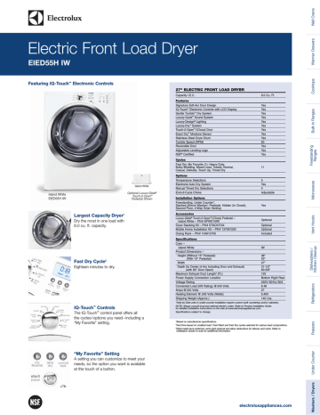 Electrolux EIED55H User's manual Electrolux EIED55H User's manual