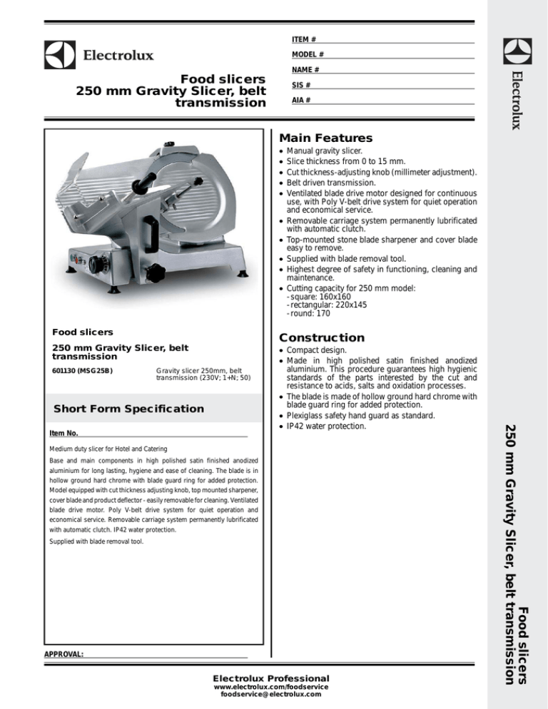 Electrolux (MSG25B) User's manual Electrolux (MSG25B) User's manual