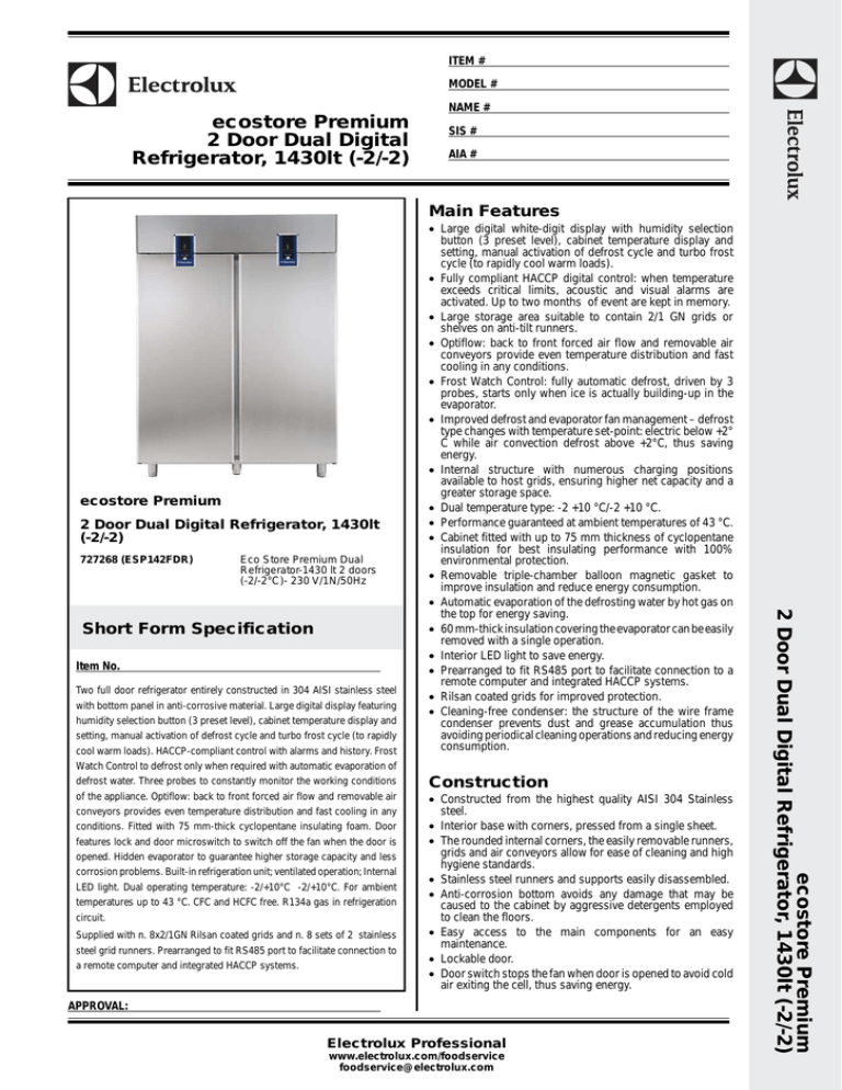 Electrolux (ESP142FDR) User manual Electrolux (ESP142FDR) User manual