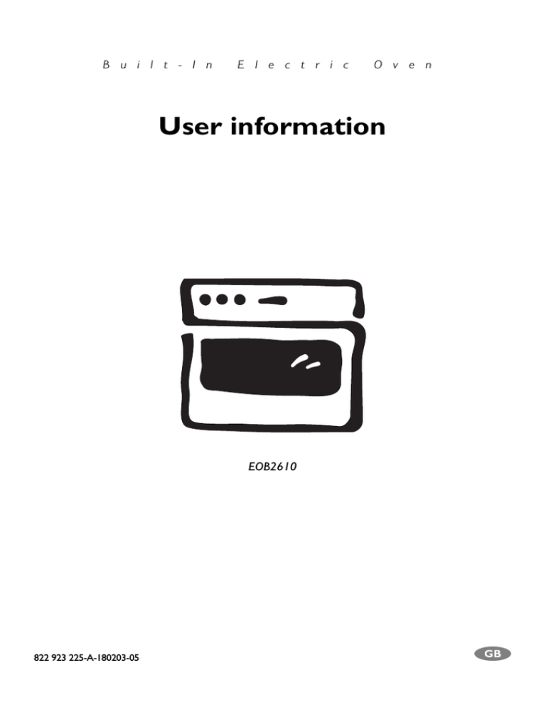 Electrolux EOB2610 User manual Electrolux EOB2610 User manual