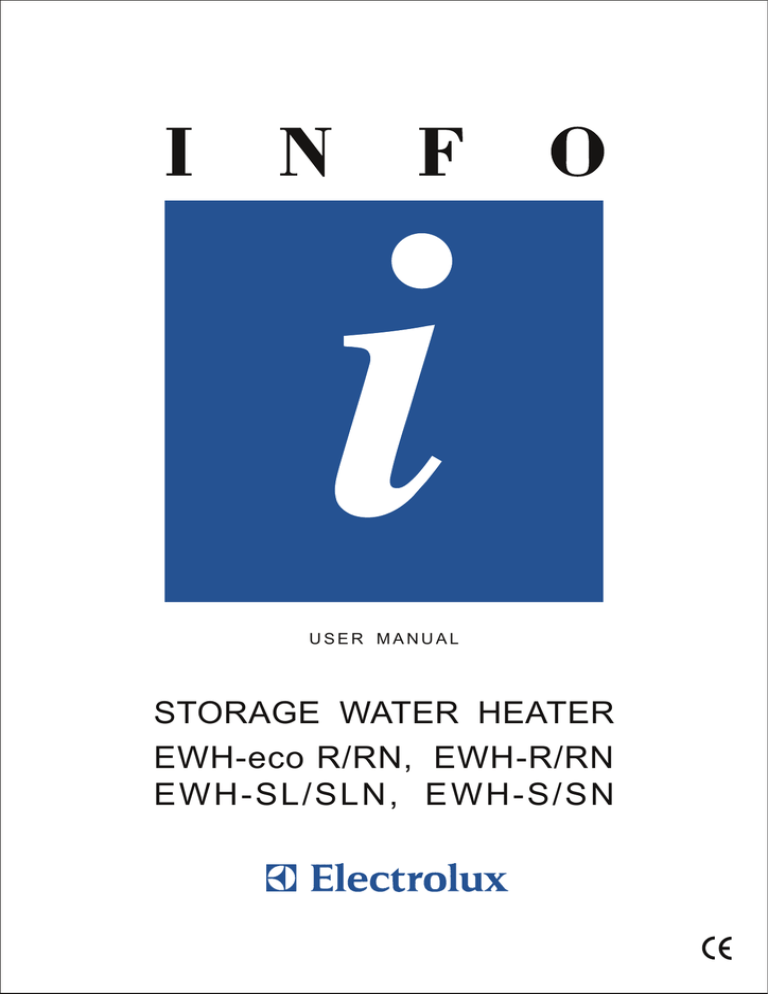 Electrolux EWH-SL/SLN User manual Electrolux EWH-SL/SLN User manual
