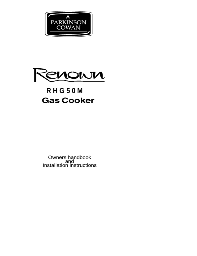 Electrolux RHG50M User manual Electrolux RHG50M User manual