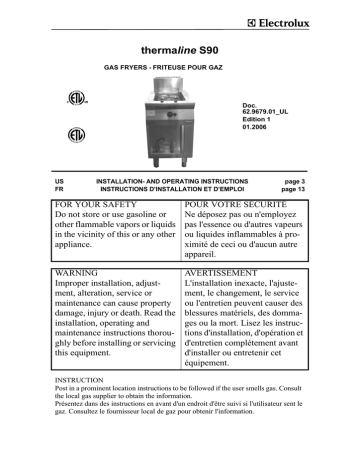Electrolux Thermaline 9CHG584102 User's manual Electrolux Thermaline 9CHG584102 User's manual