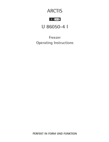 Electrolux U 86050-4 I User's manual Electrolux U 86050-4 I User's manual
